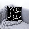 Minimalist Line Art Cushion Cover Premium Comfort Reversible Pillow Cove Two In One Design for Any Room  Car Interior