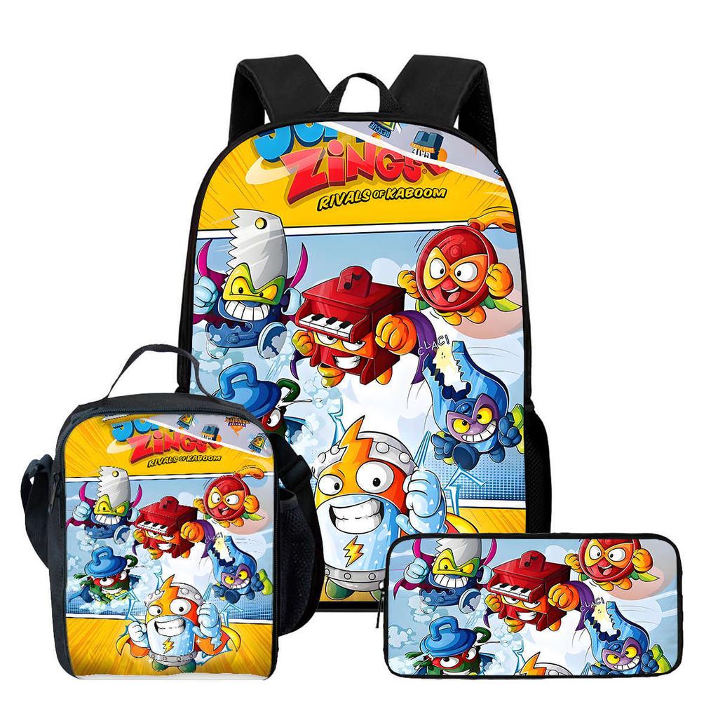 Super Zings Student Learning Essential Comfortable School Bag Cross-Border Co-Ed Backpack
