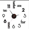 European Style 3D Acrylic Wall Clock Sticker - Simple, Fashionable DIY Decor for Living Room