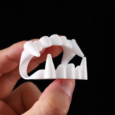 1Pcs Halloween Vampire Denture Luminous Fake Teeth Dress Up Props Horror Zombie Teeth Grim Reaper Braces Glow Party Supplies