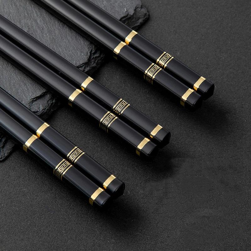 10 Pairs Chinese Chopsticks High Temperature Resistant And Simple Reusable Chop Sticks Kitchen Tableware Tool Accessories