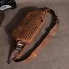 Nieuwe Heren Heuptas, Buiten Cowhide Telefoontas, Multifunctionele Echt Leer Borsttas, Crazy Horse Leer Crossbody Tas