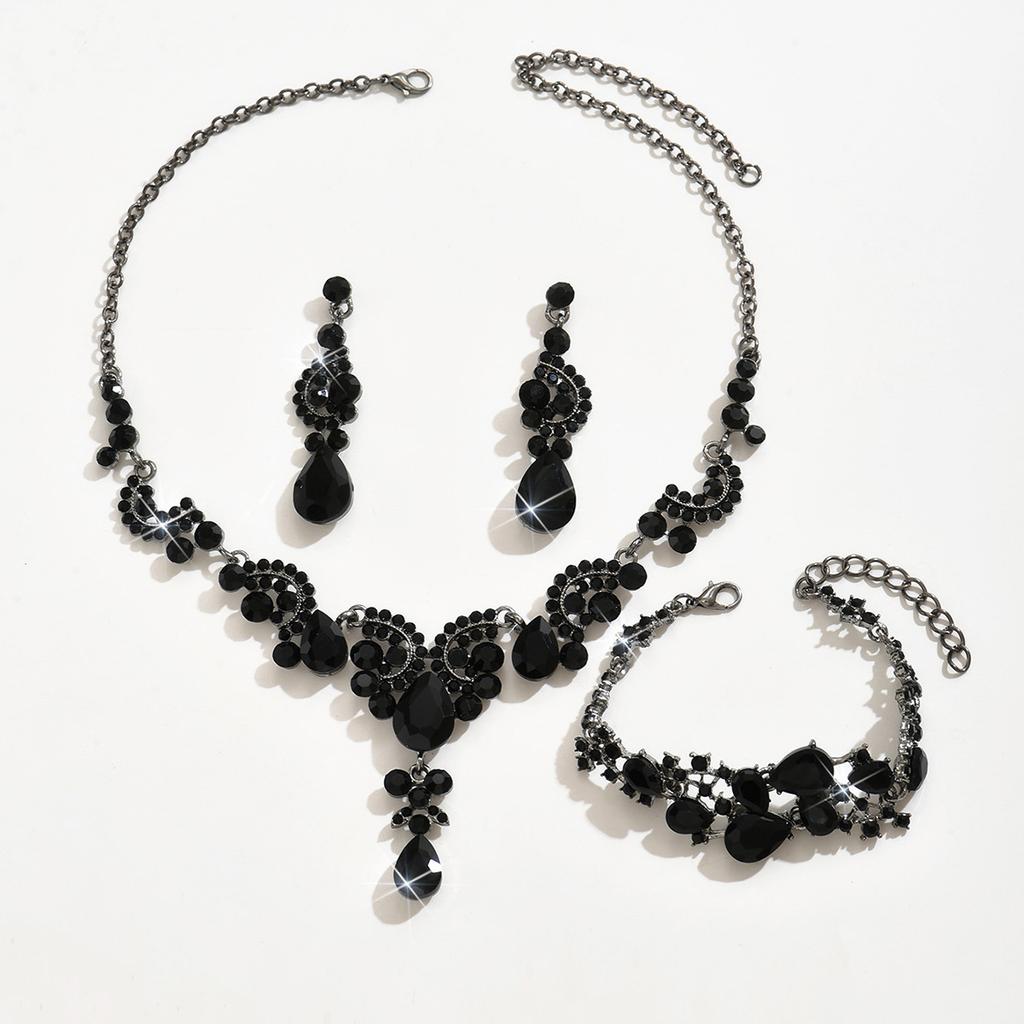 Fashion Bridal Accessories Wedding Dress Necklace Set Women'S Rhinestone Jewelry Dress Photography