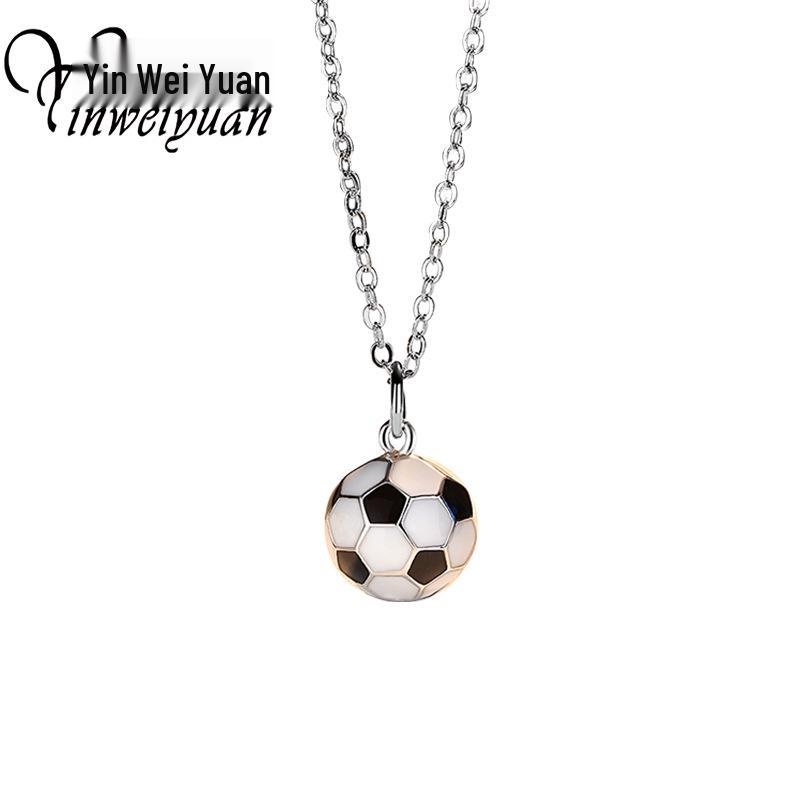 Women's World Cup 3D Gold Football Pendant Necklace