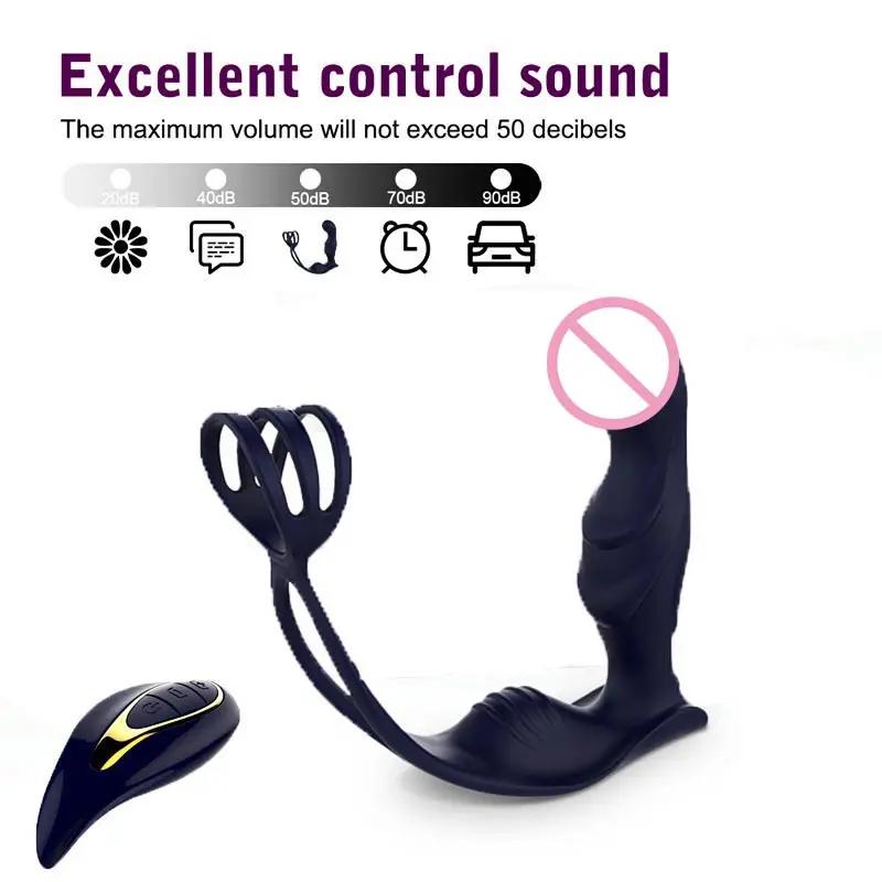 Wireless Remote Analplug 2 In 1 Men Ring Genital Rings For Couple Adult Men Automatic Women Vibrator Minesfor Objects