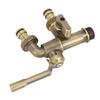 Outdoor Double Taps Water Faucet Kit 34in Inlet Wall Mounted Brass Frost Proof Outside Antique