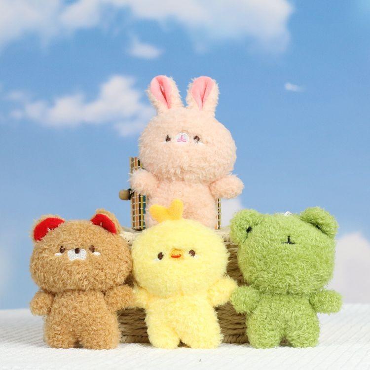Adorable Plush Bear Keychain Cute Animal Backpack Charm With Soft Pp Cotton Filling