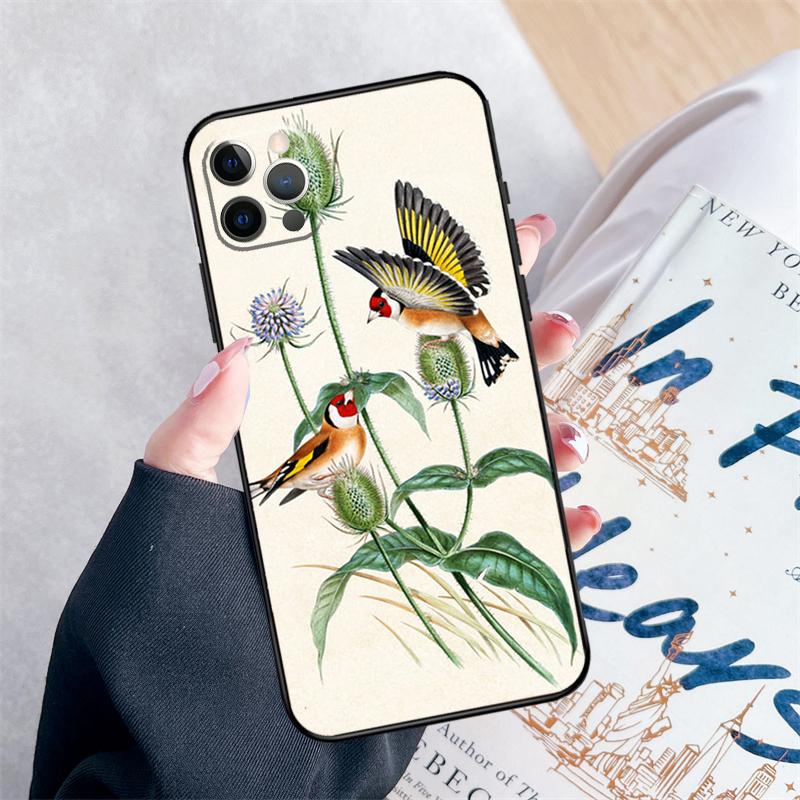 European Goldfinch Phone Case For iPhone 14 15 16 Pro Max 12 13 Mini 11 Pro Max XR 15 16 Plus 16e Cover Coque