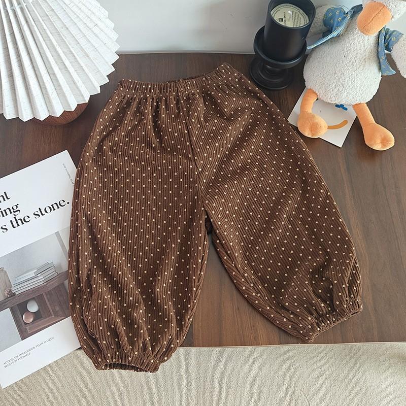 Kinder Frühling/Herbst Corduroy Lässige Jogginghosen Jungen & Mädchen Locker sitzende Haremshosen im Koreanischen Stil