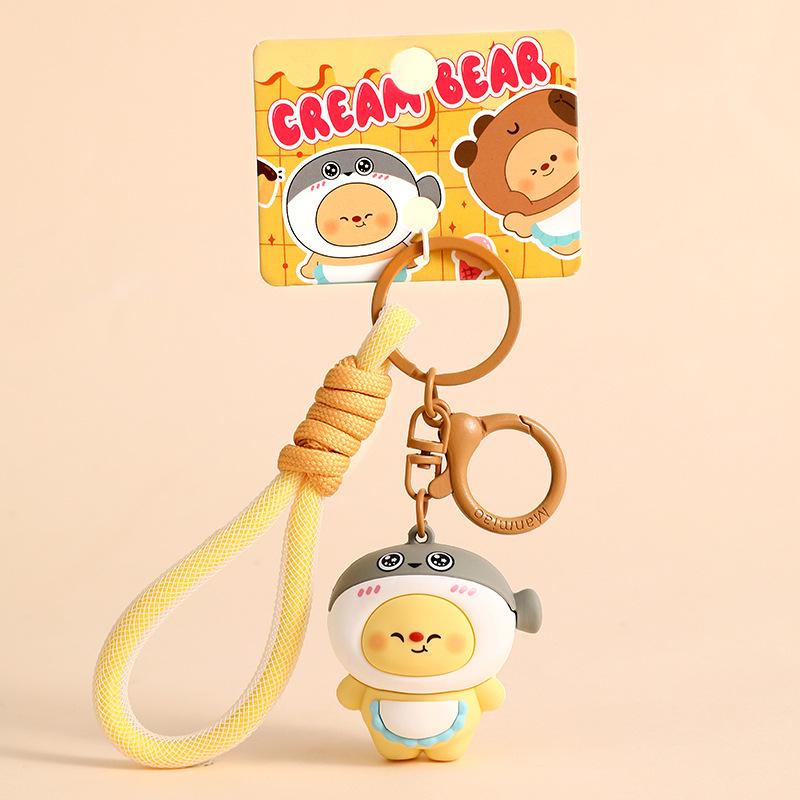 Genuine Cartoon Bear Keychain: Cute Bag Pendant and Small Gift