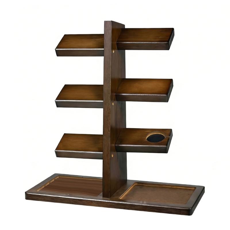 Elegant Wood Watch Holder Jewelry Organizers Display Stand Tabletop Jewelry Holder Wood Texture for Dresser Tabletop 1