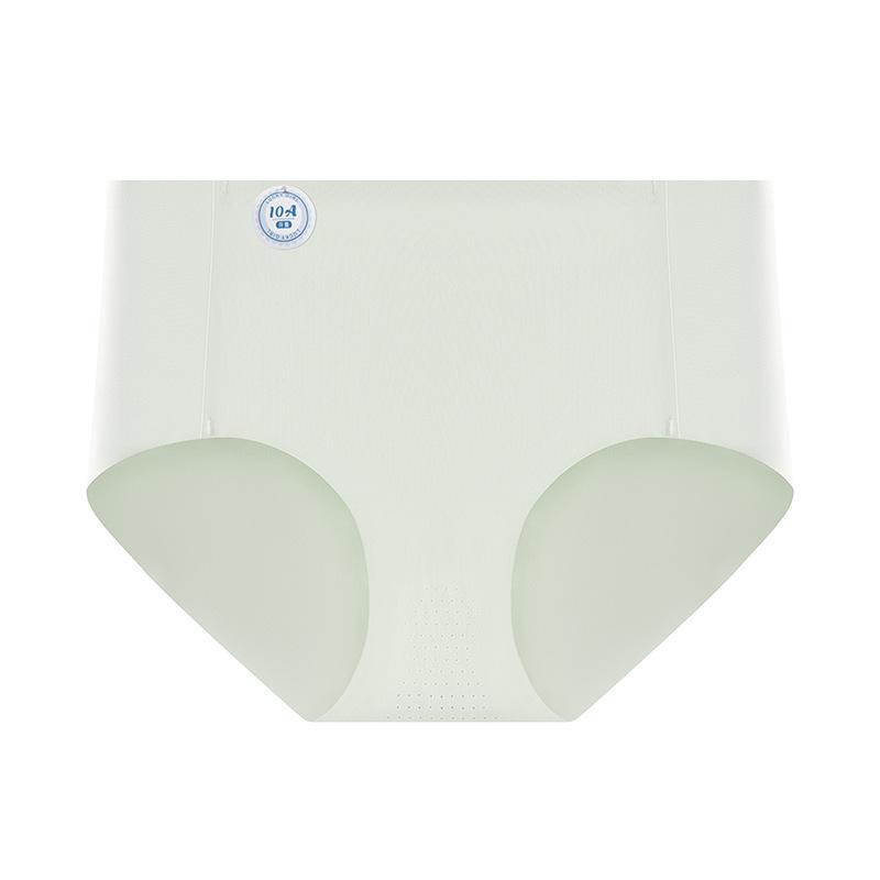 Women's Summer 10A Antibacterial Ice Silk Traceless Breathable Mid Waist Underwear