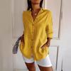 Summer Pleated Collared Shirt Fashion Women's Solid Color Sleeveless Top Shirt