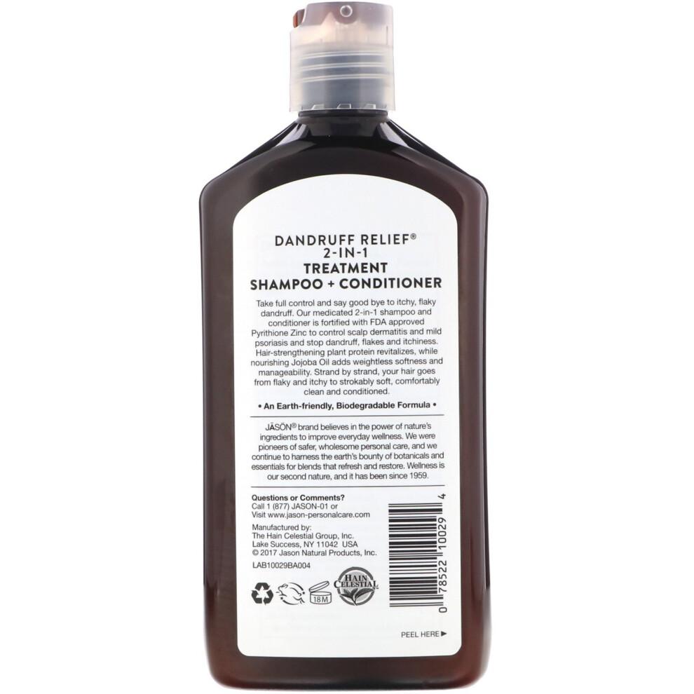 Jason Natural, Anti-Schuppen Kopfhautpflege, 2 in 1, Shampoo + Spülung, 12 fl oz (355 ml)
