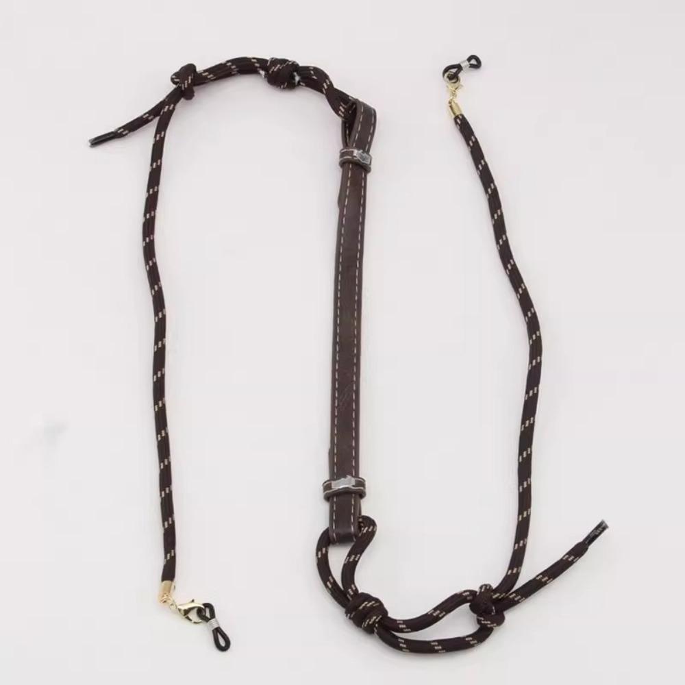 

Красочные цепочки для солнцезащитных очков из ПУ кожи плетение шнурок для очков на шею мужские кофейный