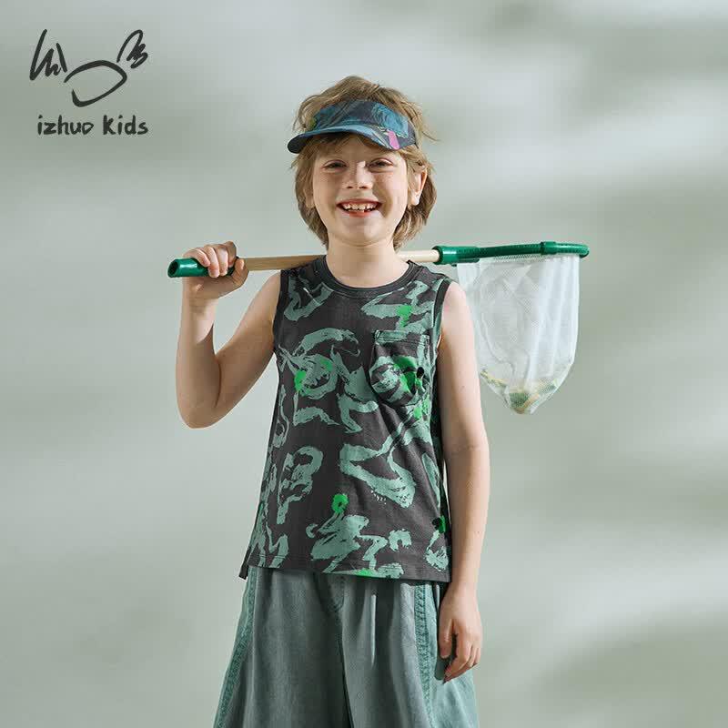 Kids  Summer Breathable Cotton Tank Top 110