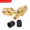 1/4 1/8 NPT Brass Air Compressor Fill Valve Automobile Tire Valve Core Inflator Connector With Black Plastic Cap For Tanks