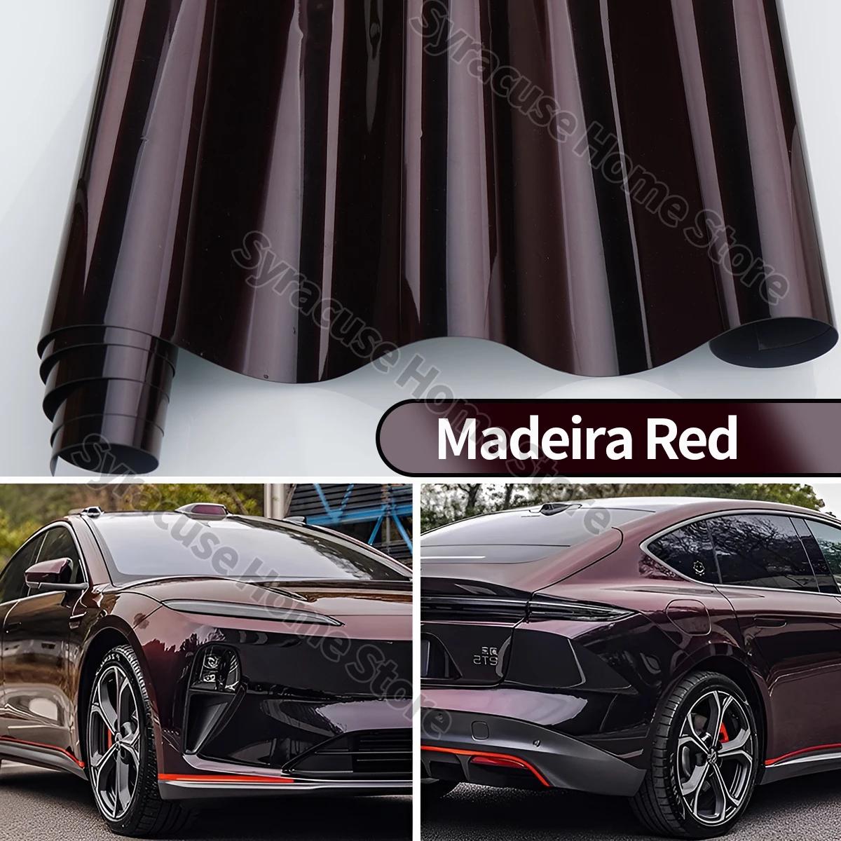 

Високоглянцева ПЕТ плівка вінілова обгортка Madeira Red глянцева плівка-хамелеон Midnight Red хамелеон для наклейок на мотоцикл 30cmX50cm