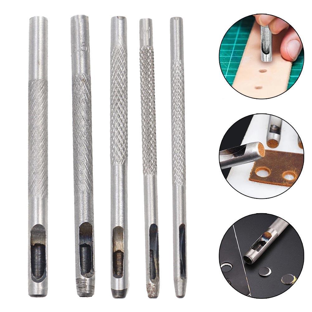Perforatoare din piele, 1,5 mm-4,0 mm, set de perforare în formă rotundă, curea de ceas, instrument de perforare, unelte de lucru pentru artizanat din piele.
