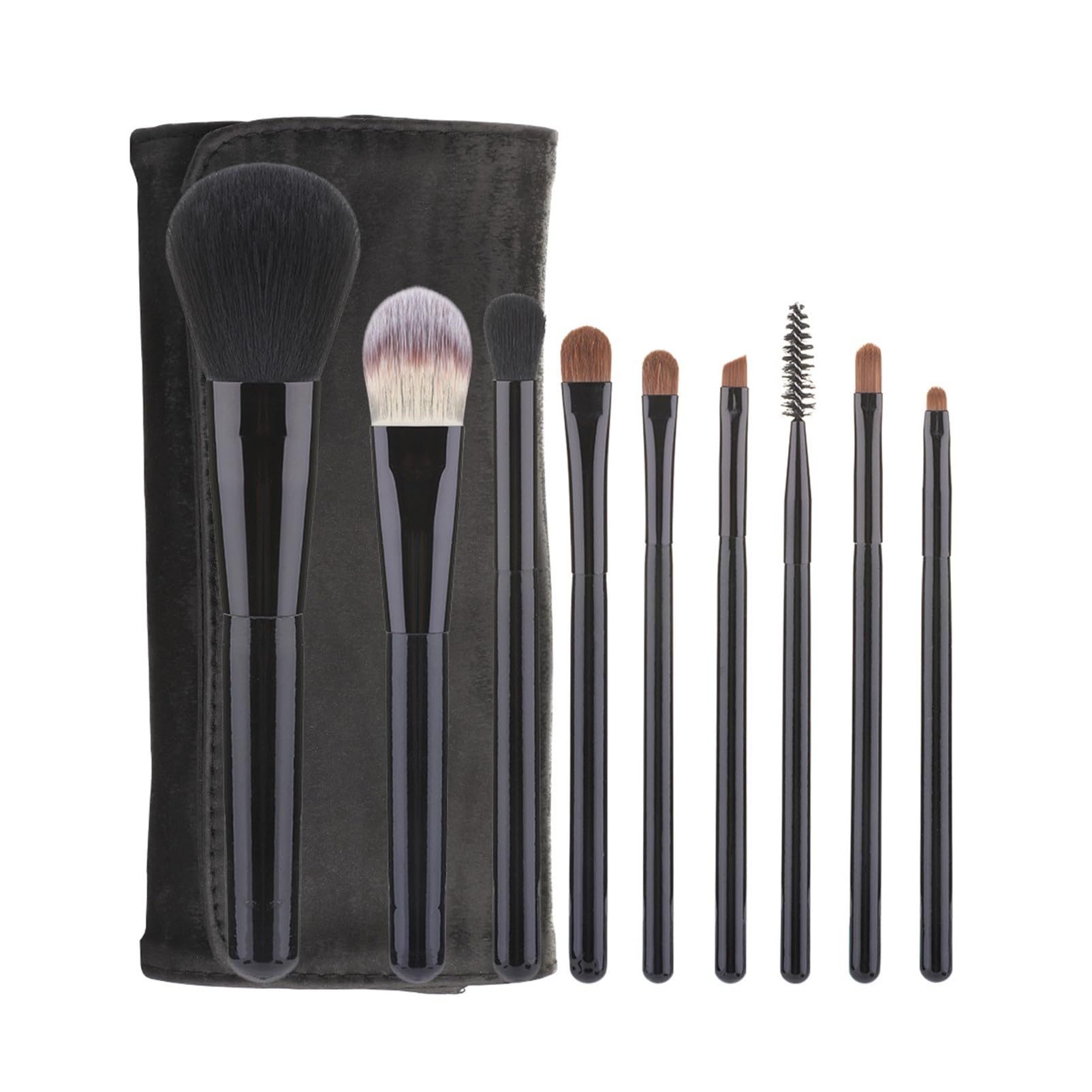 

Makeup brush makeup brush with foundation cheek brush set, case, Marilyn, case, horsehair, 9-piece set, brush, чорний