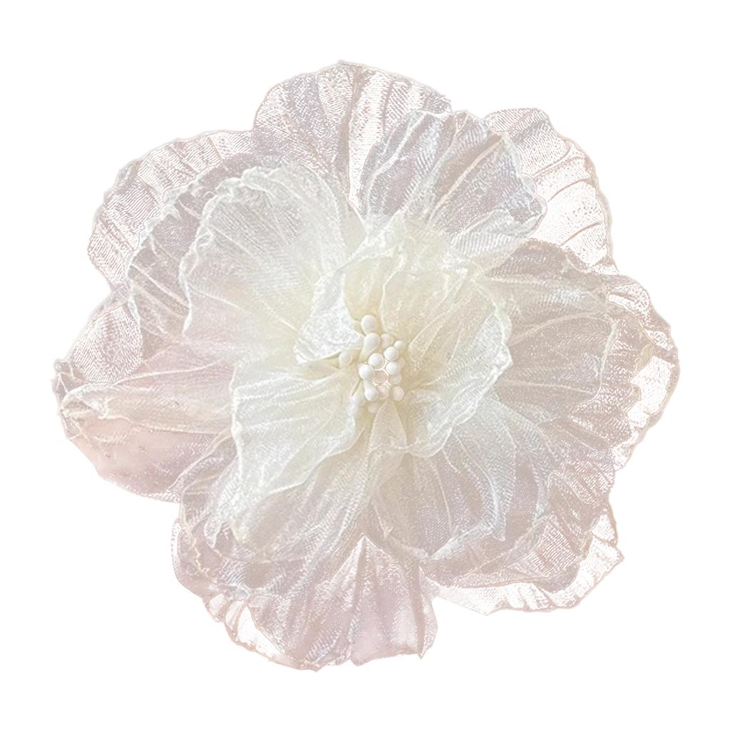 Sweety Camellia Hair Clip Exquisite Handmade Pearlescent Gauze Flower Hair Clip For Women Trendy Hairpin Girls Hair Accessories