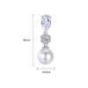 CMM Elegant White Gold Color AAA Cubic Zirconia Beads Drop Earrings