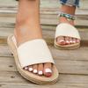 Women's Fashion Trend Anti-slip Wear Comfortable Soft Sole Lightweight Cool Mid-heel Slippers