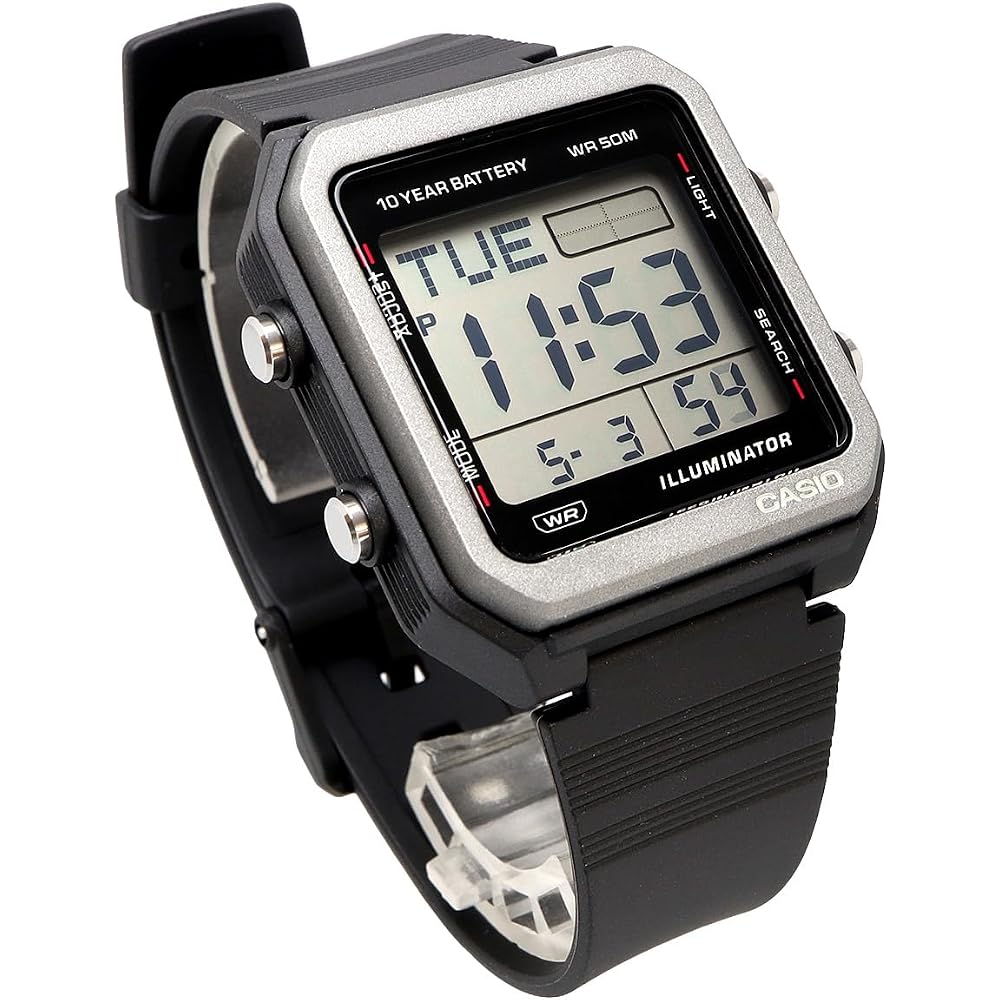 Casio CASIO Digital Watch W-221H-1AV World Time Display Unisex Black Overseas Model [Parallel I...