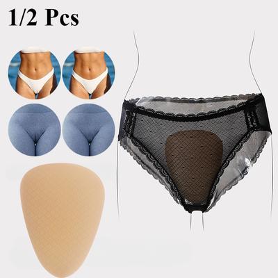 Almohadillas para ropa interior femenina para eliminar líneas vergonzosas, almohadillas para la entrepierna para pantalones de yoga, inserto de entrepierna completo