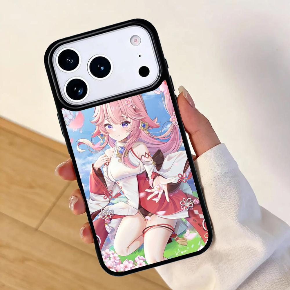 Genshin Impact Yae Miko Mobile Phone Case for IPhone 17 AIR 16pro Max 15 14 13 12 11 Bumper Cover