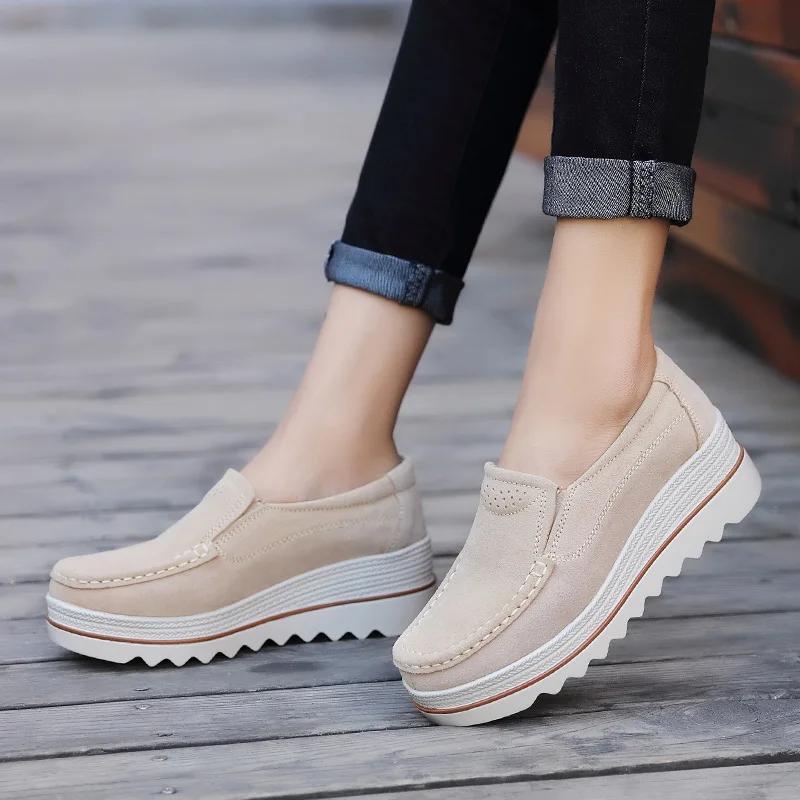Women Casual Shoes Loafers New Round Toe Solid Female Sneakers Breathable Women Shoes Flats Plus Size Zapatos De Mujer Yyy78