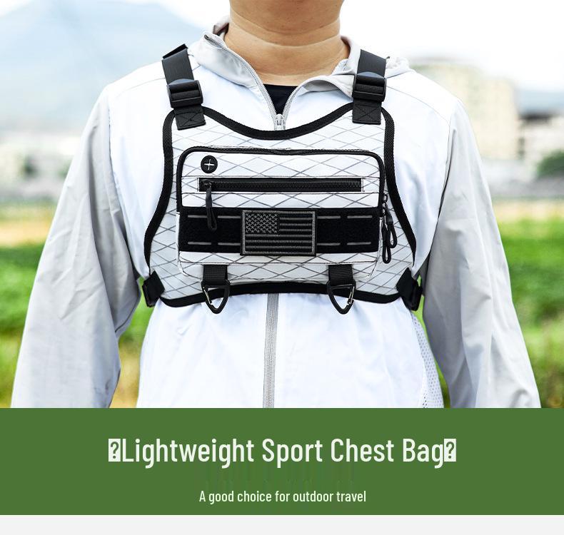 Tide Tactical Functional Vest Bag - Men's Casual Chest & Workwear Backpack