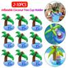 Floating Inflatable Coconut Tree Cup Holder Beverage Coasters Beach Party Supplies Beverage Boats Baby Pool Drink Holder