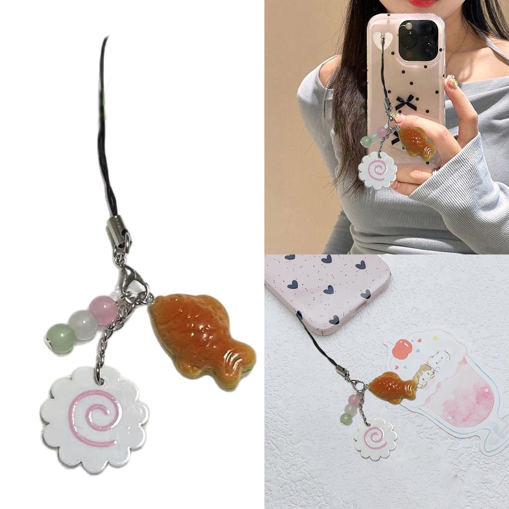 Harz Kameragurt Kreative Fischform Schlüsselanhänger Stilvoller Handyanhänger Perfekt für Fotografen Mädchen und Trendige Teenager