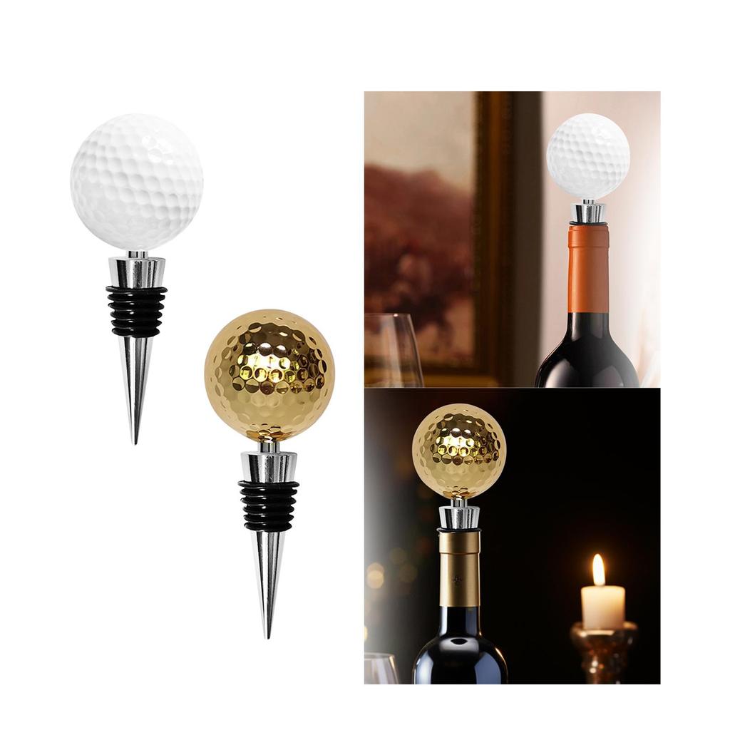Golf Ball Wine Bottle Stopper Beverage Bottle Stoppers Multipurpose Wine Cork for Party Restaurant Kitchen Bar Bottles