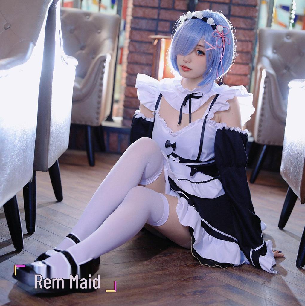 Re:Zero Rem & Ram Maid Cosplay Costume - Full Set Anime Outfit