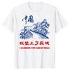Funny Typical Chinese Vacation Souvenir TShirt The Great Wall of China Streetwear Tee Shirt Short Sleeve Unisex Loose Clothing