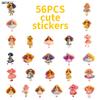 103056PCS Afro Hair Cartoon Princess Stickers Aesthetic Anime Girl Decal DIY Laptop Guitar Skateboard Luggage Graffiti Sticker