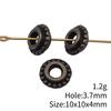 Small Hole Alloy Spacer Beads Multi Pattern Antique Metal Loose Beads For DIY Jewelry Bracelet Making For