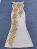 European Slim-Fit Sequin Rhinestone Bandage Mermaid Evening Gown