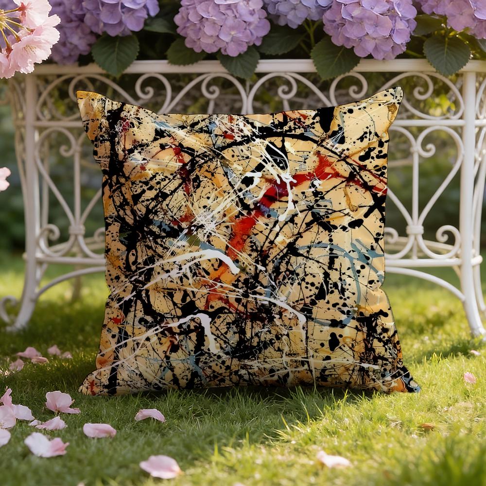 J-Jackson P-Pollock Art Cushion Cover Home & Car Dual-Scene Pillow Cover: Reversible for Premium Comfort