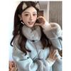 Cappotto invernale da donna in finta pelle scamosciata e pelliccia corto largo stile coreano giacca spessa capospalla senza borsa