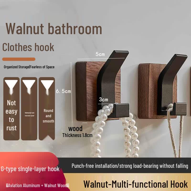 Homeglen Black Walnut Wall Hooks