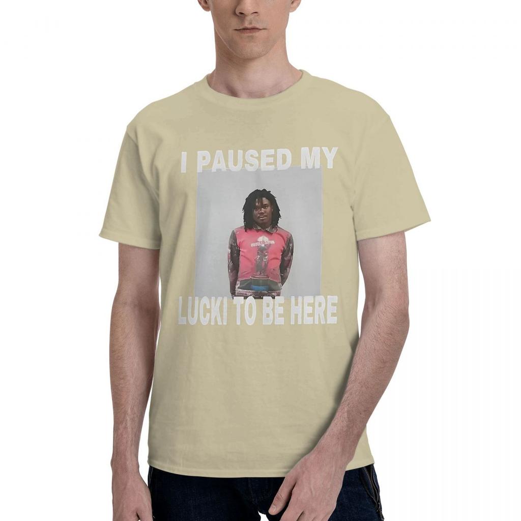 I Paused My Lucki To Be Here 100 Cotton Casual Breathable Confortable TShirt Funny Ugus TShirts Mens Shirt