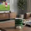 Fußball bedruckte Kaffeetasse, Keramik-Teetasse für Zuhause und Büro, 340 ml Fassungsvermögen, Hitzesensitiv, Farbwechselndes Geschenk für Sportfans