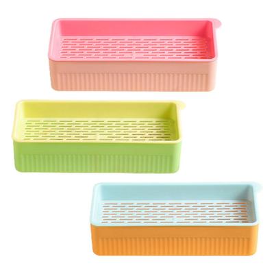 Cat Grass Planter with Detachable Bottom Double Layer Contrast Color Non-slip Base Easy To Clean Plastic Pet Cat Sprout Dish Growing Pot
