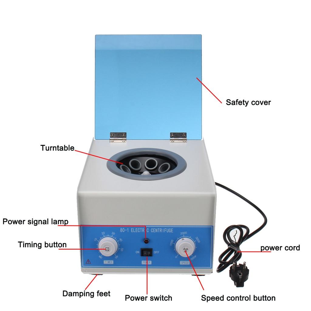 4000RPM Αποτελεσματική Χαμηλότερης Ταχύτητας Φυγοκεντρική Χρονικά Ρυθμιζόμενη Ηλεκτρική Φυγόκεντρος Μηχανή Πρακτικής AC110-240V