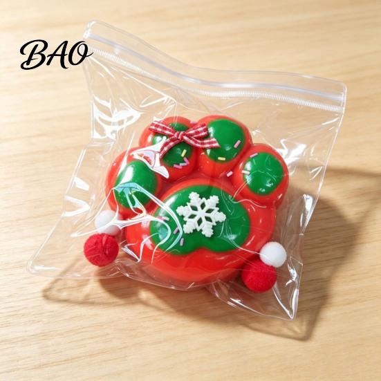 Snowman Squeezing Toy Christmas Stress Relief Toy, Soft Xmas Tree Squeeze Holiday Cat Paw Sensory Fidget Party Favors Portable