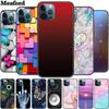 For iPhone 11 12 13 14 15 Pro Max Mini Plus Soft Silicone TPU Back Cover For iPhone 15  iPhone 14  iPhone 13 Black Phone Cases