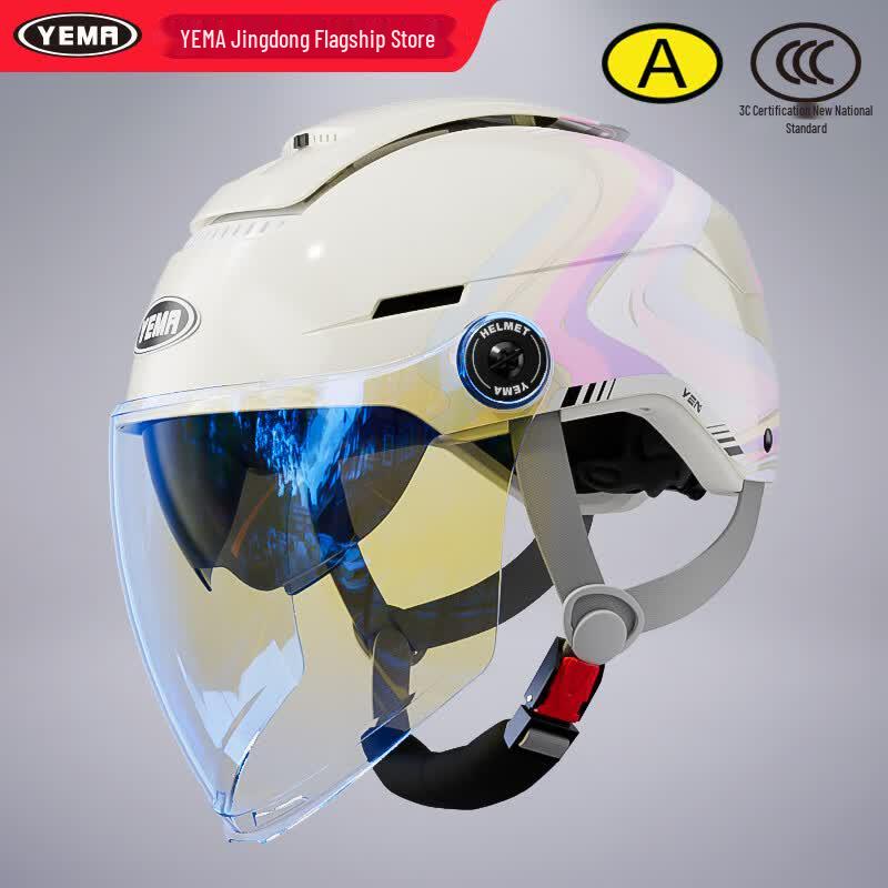 Capacete YEMA 370S de Meio Rosto para Veículos Elétricos de Verão